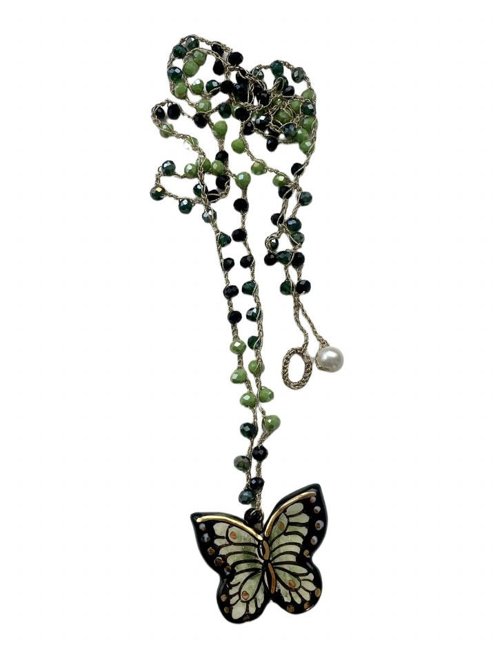 Collar Mariposa Verde