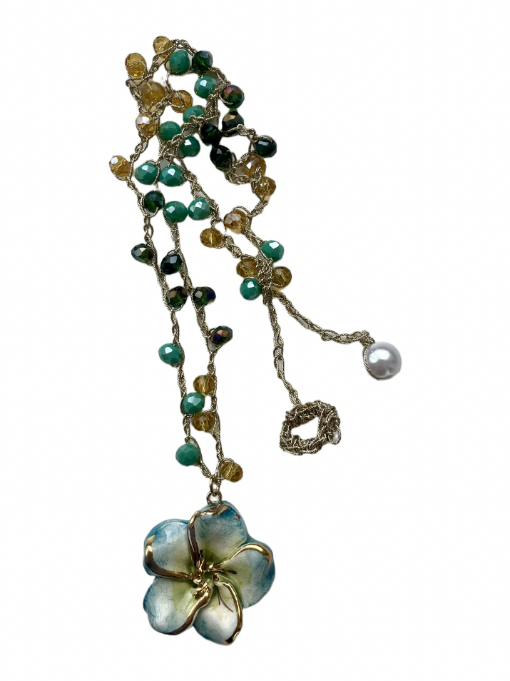 Collar Flor Turquesa