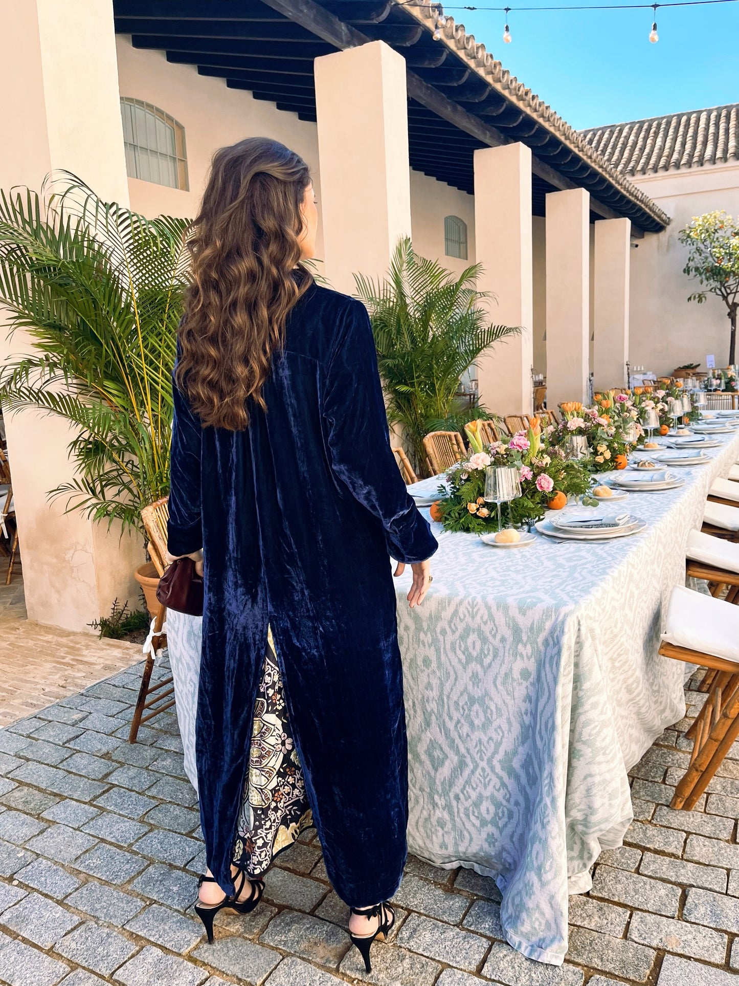 Chaqueta Terciopelo de Seda Azul Marina