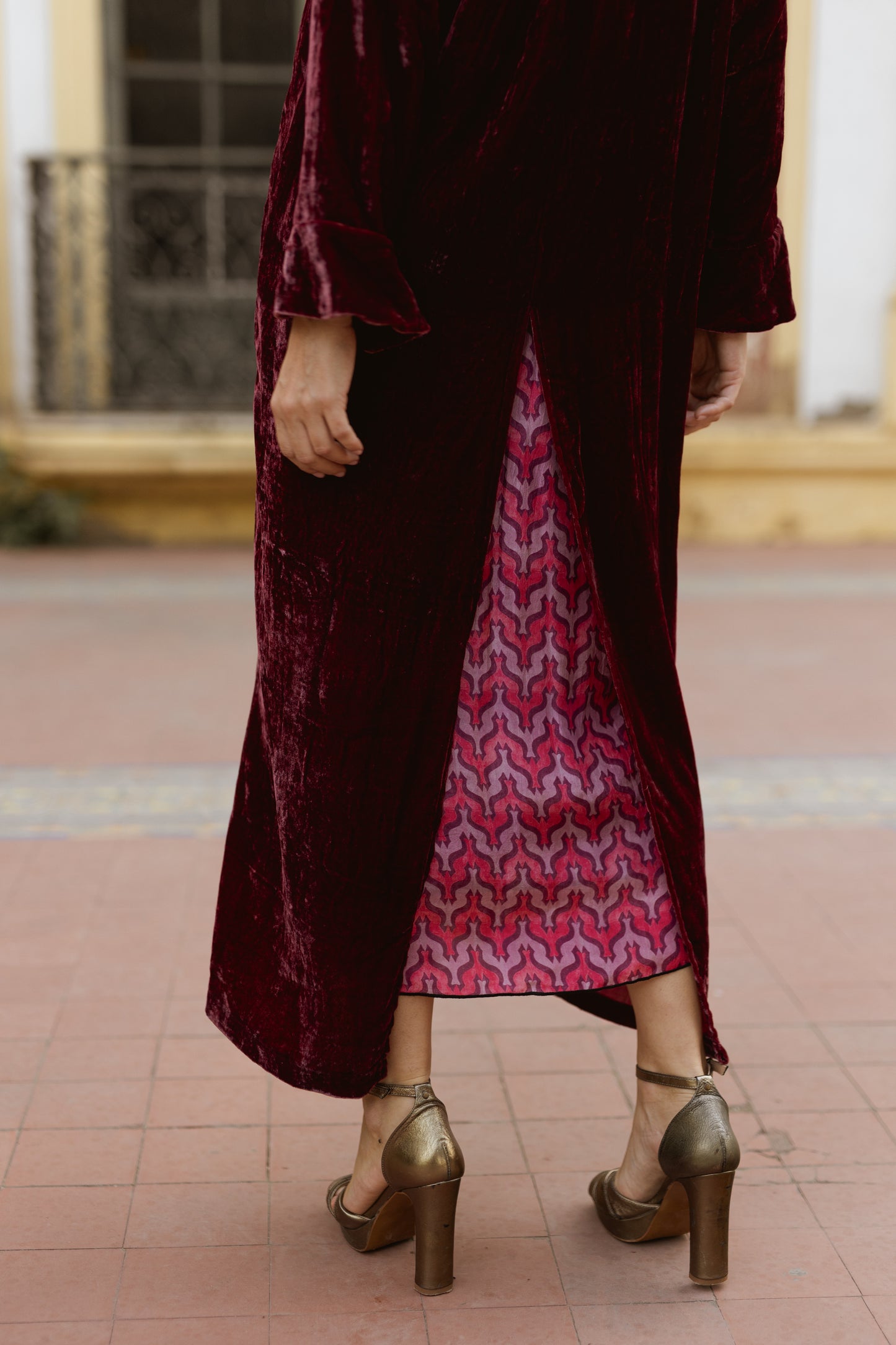 Chaqueta Terciopelo de Seda Guinda