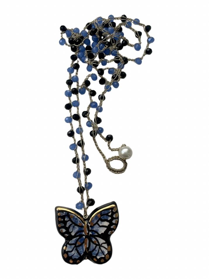 Collar Mariposa Azul