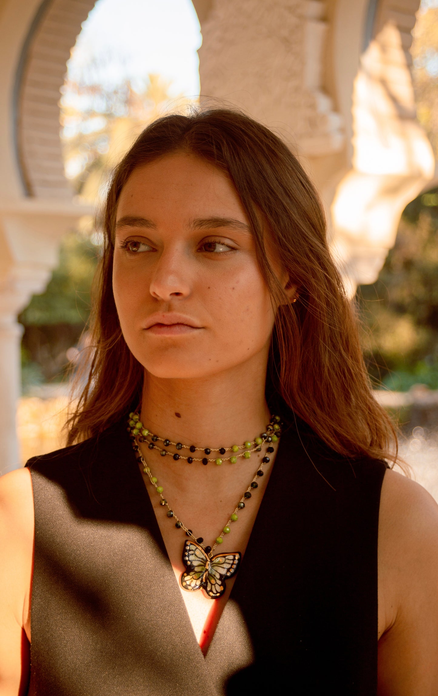Collar Mariposa Verde