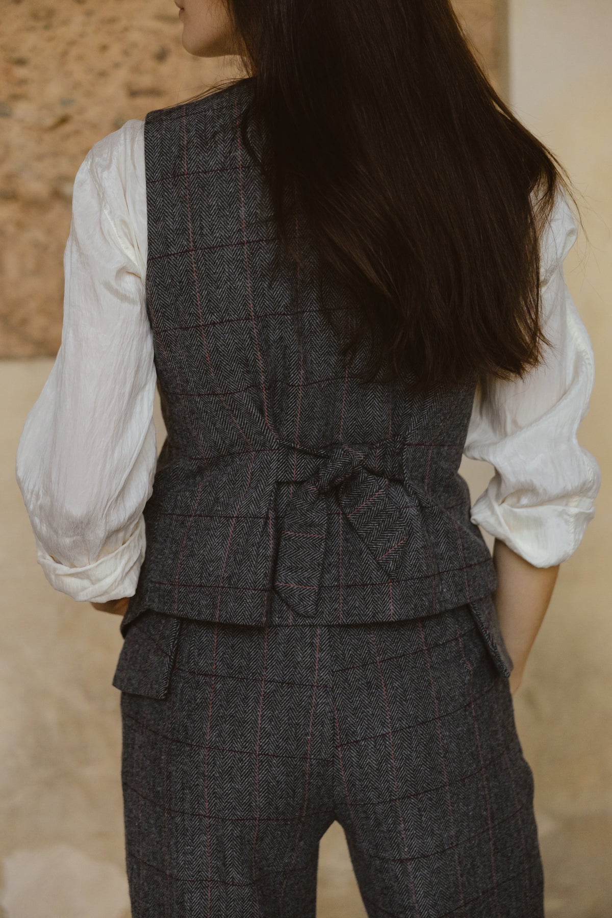 Pantalón Cuadros Grises Bruna