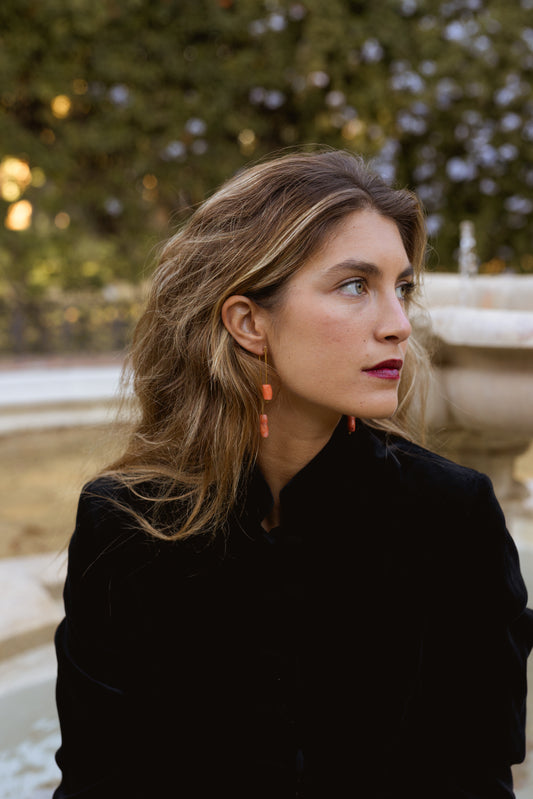 Pendientes Tinos Coral Desmontables