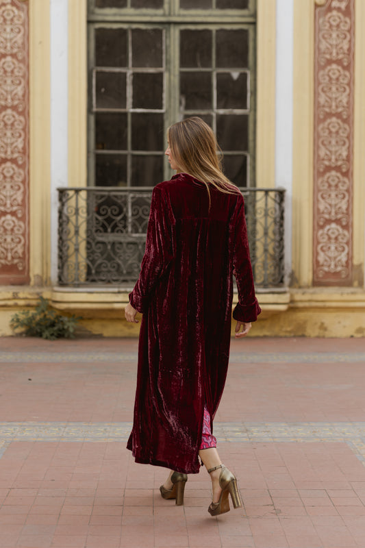 Chaqueta Terciopelo de Seda Guinda