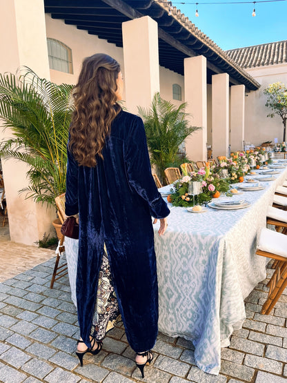 Chaqueta Terciopelo de Seda Azul Marina