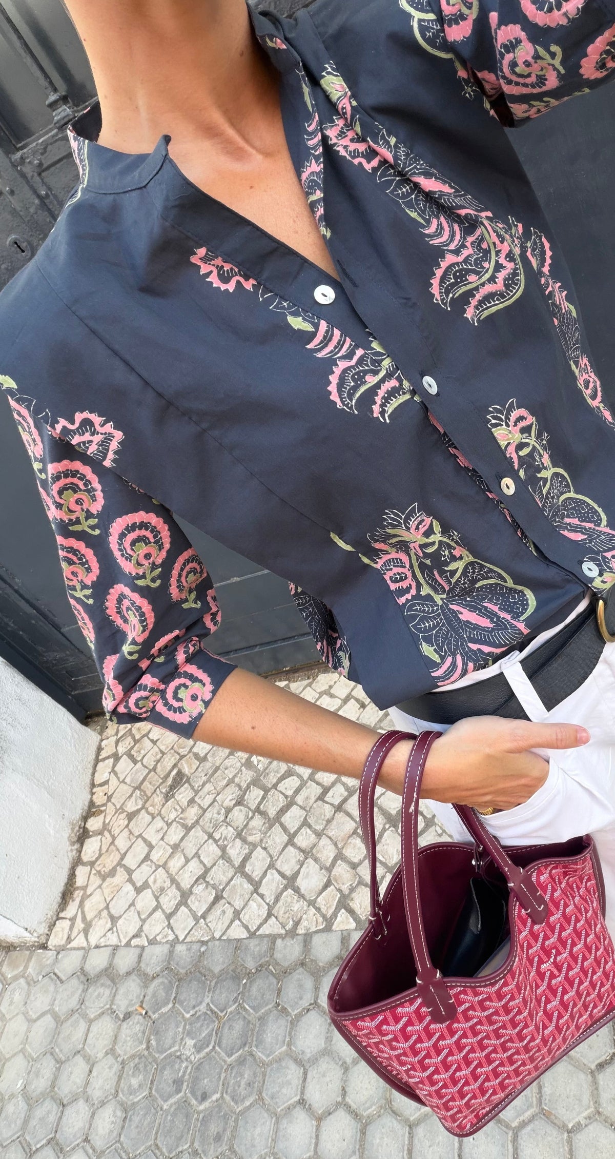 Camisa Gris Estampada Roma