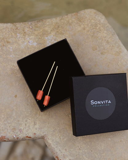 Pendientes Syros Coral