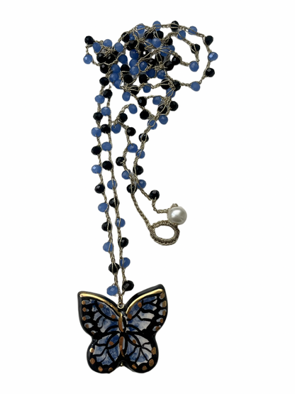 Collar Mariposa Azul