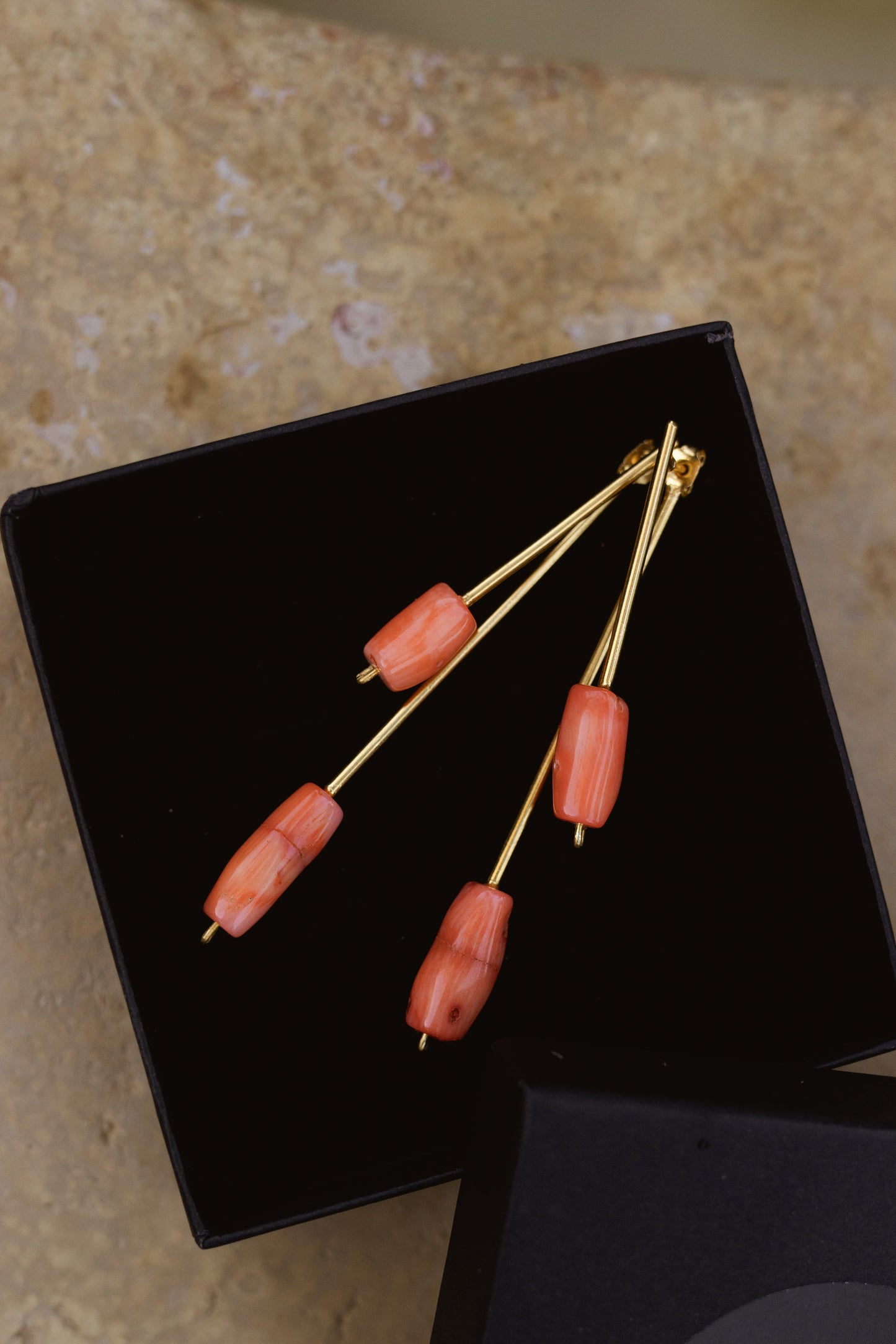 Pendientes Tinos Coral Desmontables