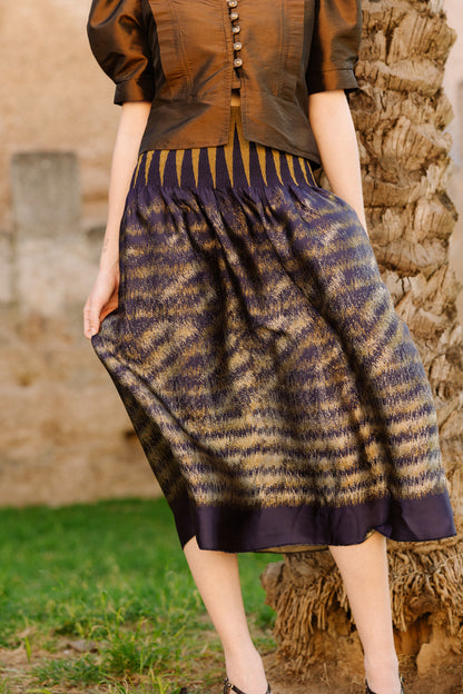Falda Paris Dorada/Morada