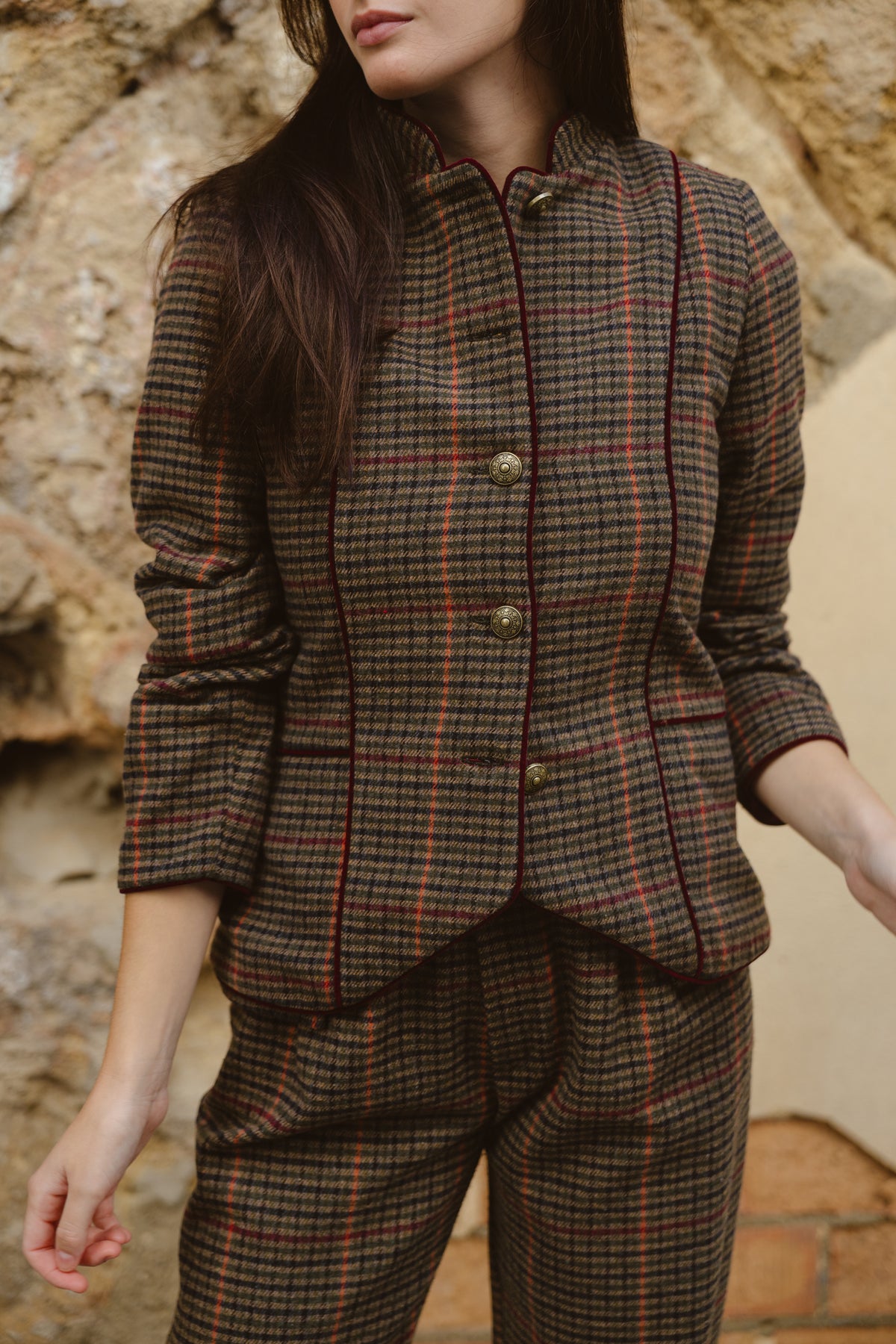 Chaqueta Cuadros Verdes Petra