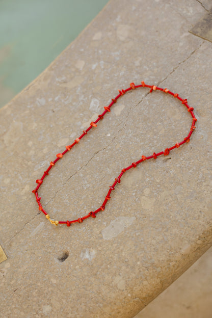 Collar Lussi Coral Rojo
