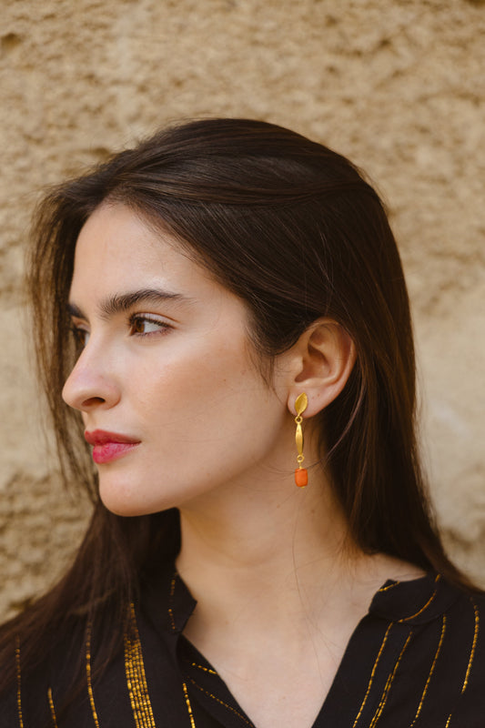 Pendientes Hoja Coral