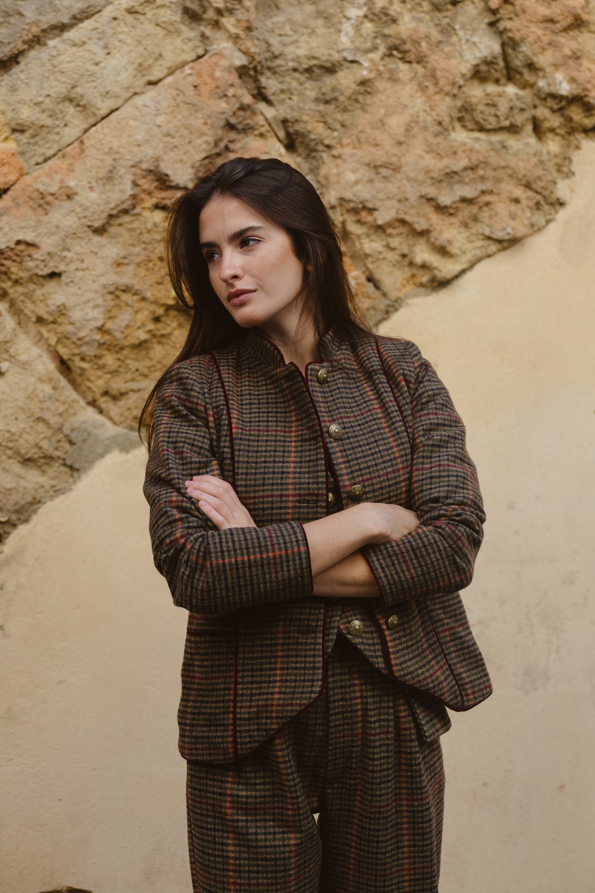 Chaqueta Cuadros Verdes Petra