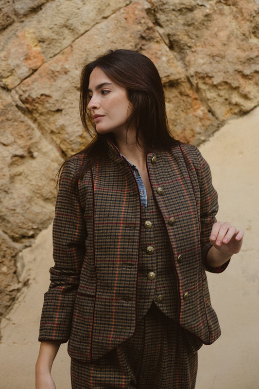 Chaqueta Cuadros Verdes Petra